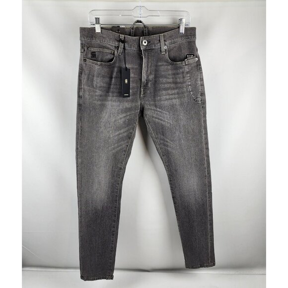 G Star RAW Jeans Mens 32x30 Gray Lancet Skinny Leg Greystone Stretch Denim NWT - Picture 1 of 14